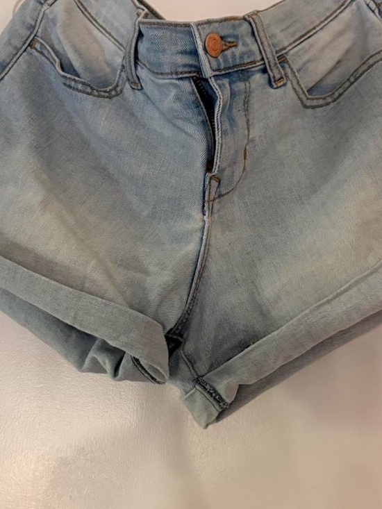 Old Navy Pants - Old Navy Light Blue Rolled-Hem Denim Shorts